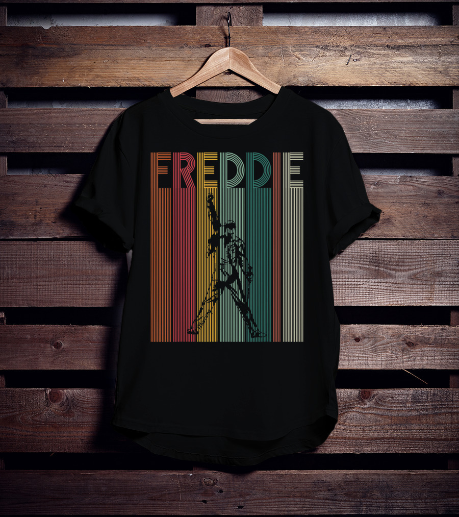 Freddie Mercury Retro Distressed Vintage Line T-Shirt
