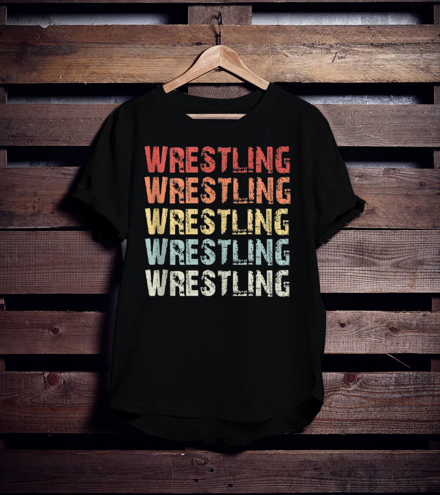 Wrestling Wrestling Wrestling Wrestling Wrestling Retro Lover T-Shirt