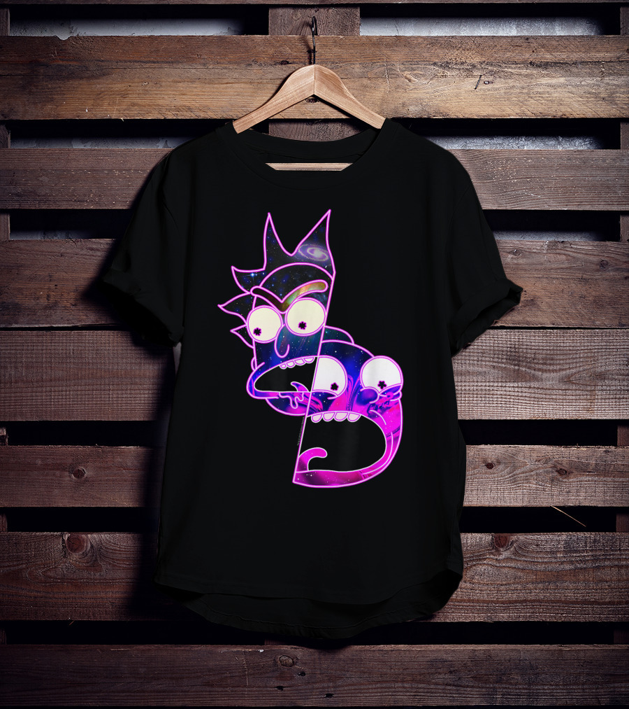 Trippy Galactic Rick And Morty Space Fusion T-Shirt