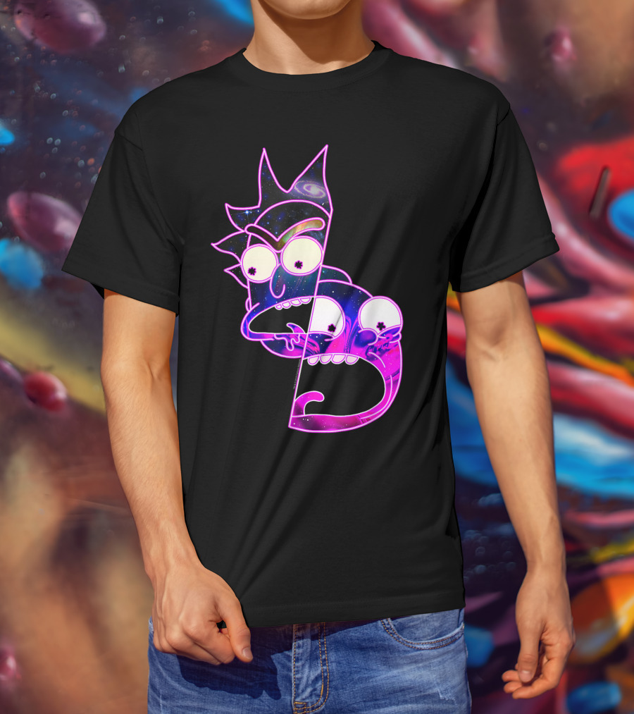 Trippy Galactic Rick And Morty Space Fusion T-Shirt