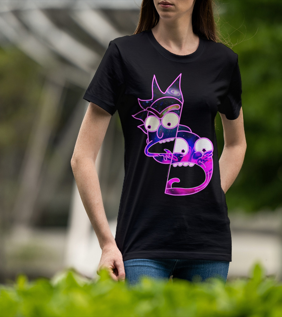 Trippy Galactic Rick And Morty Space Fusion T-Shirt