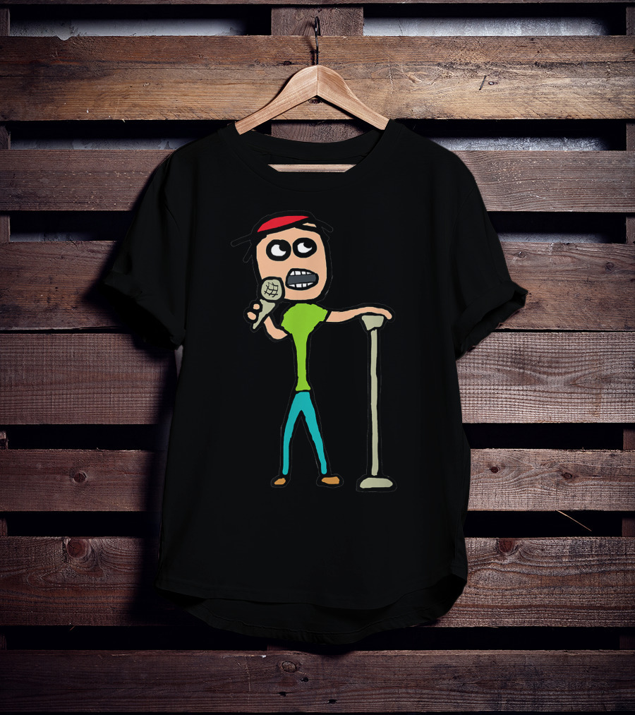 Stand Up Comedy Cartoon Microphone Stage Performance T-Shirt