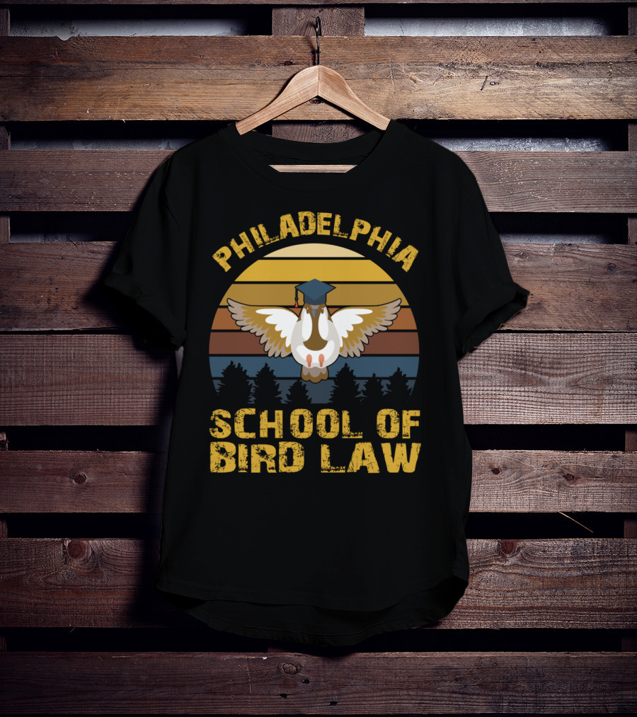 Philadelphia School Of Bird Law Vintage Retro Owl Graduation T-Shirt