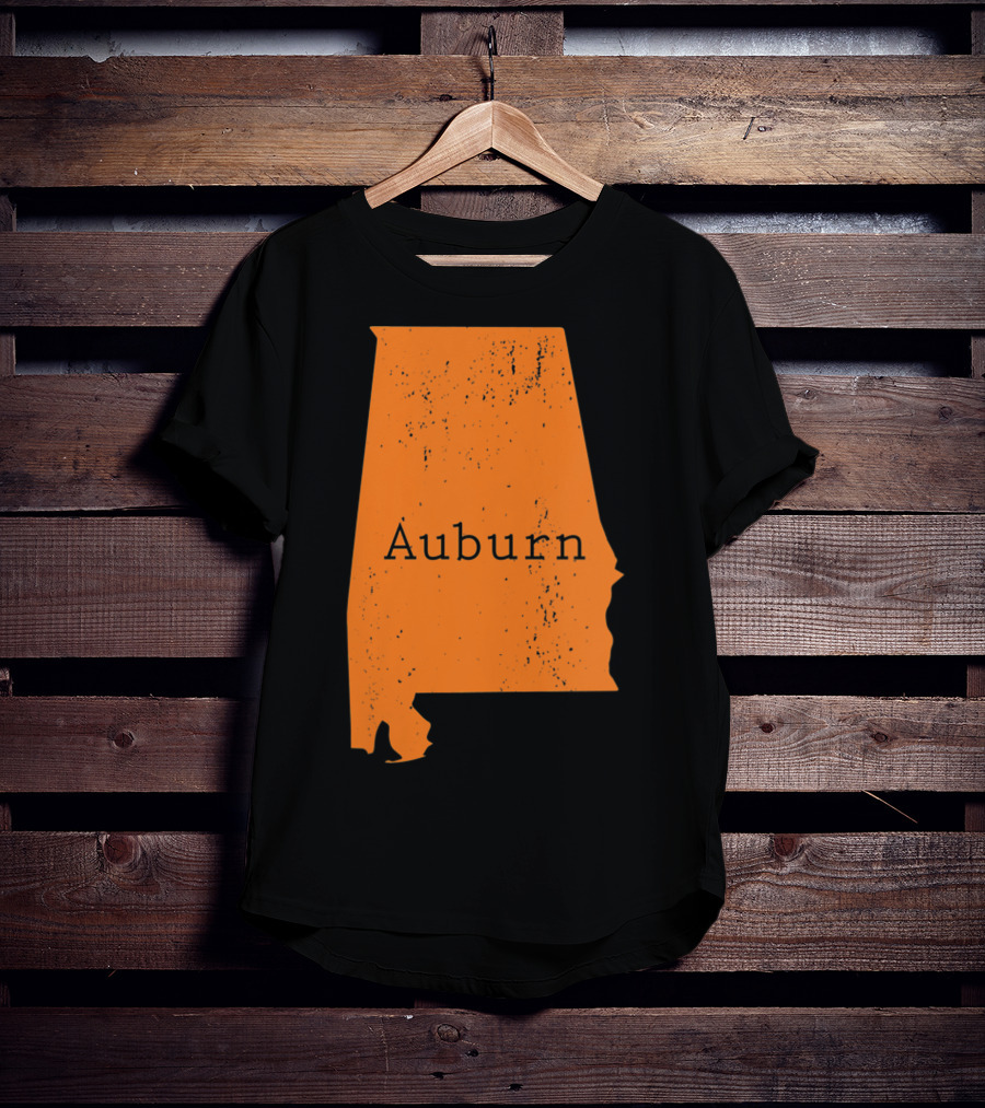 Auburn Alabama Vintage Map T-Shirt