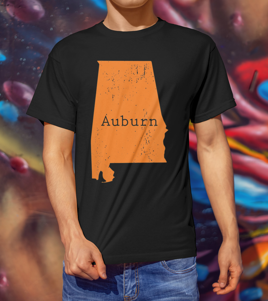 Auburn Alabama Vintage Map T-Shirt