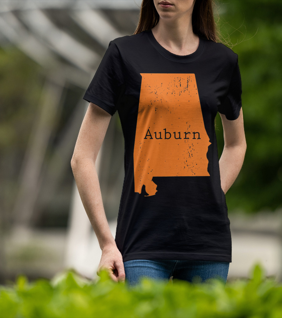 Auburn Alabama Vintage Map T-Shirt