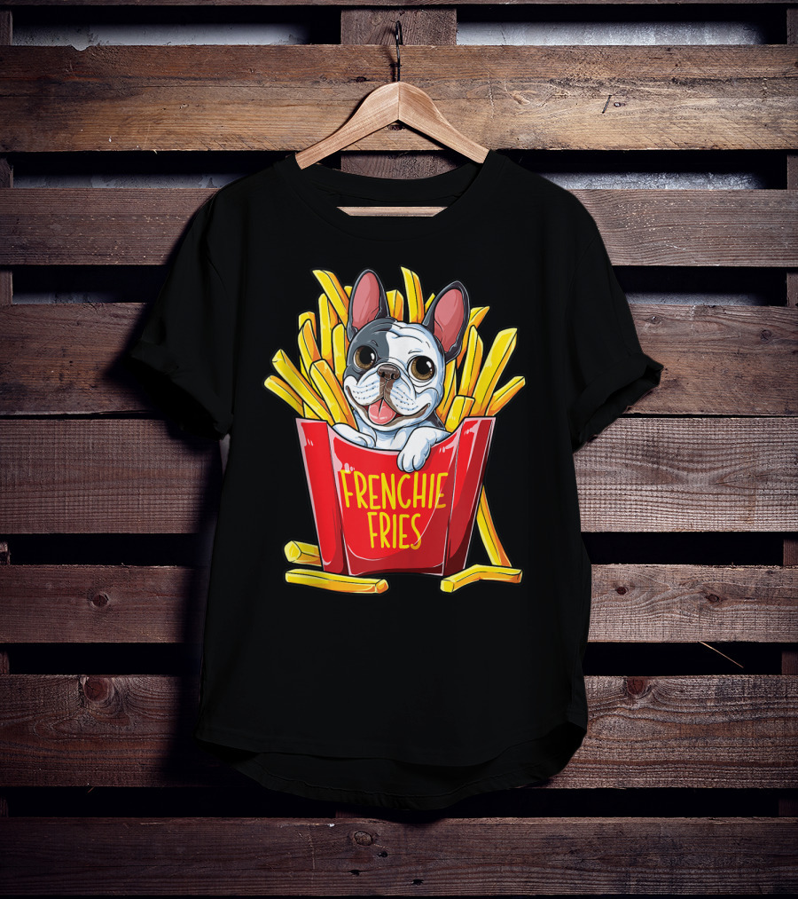 Frenchie Fries French Bulldog In Fry Box T-Shirt