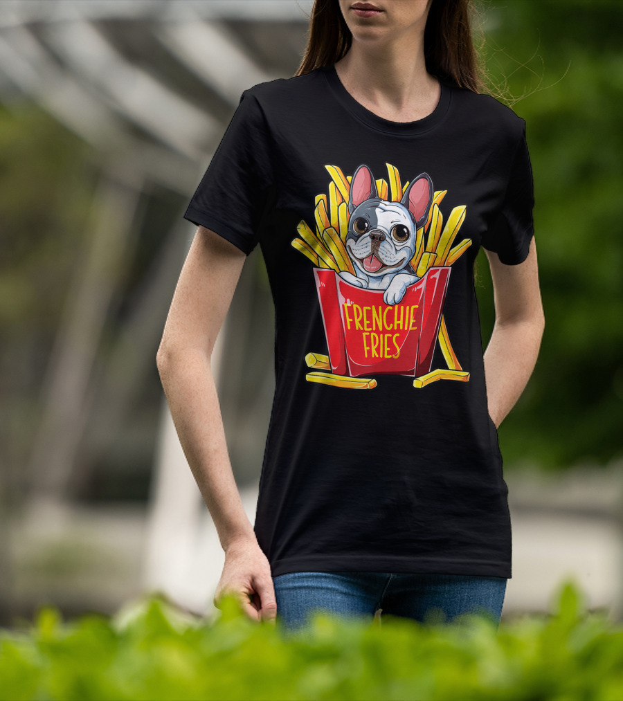 Frenchie Fries French Bulldog In Fry Box T-Shirt