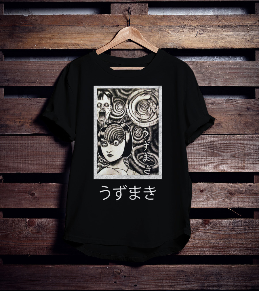 Uzumaki Japanese Horror Manga Art  Spirals T-Shirt