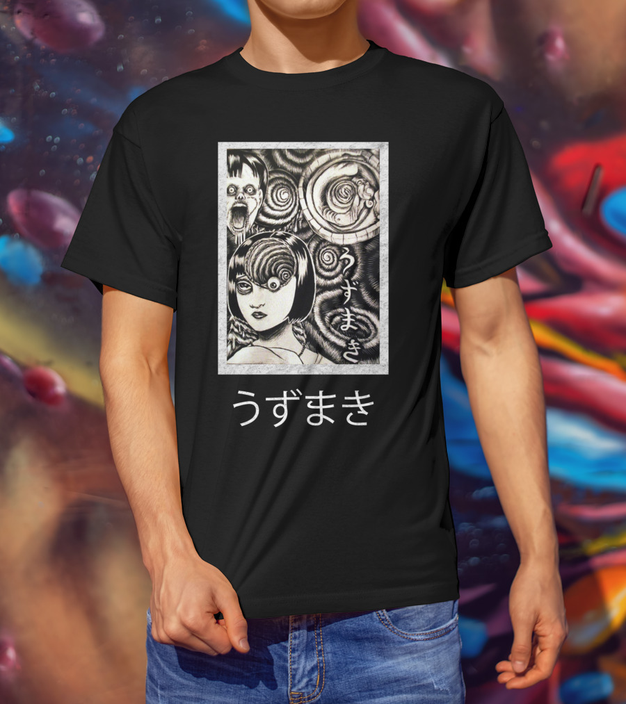 Uzumaki Japanese Horror Manga Art  Spirals T-Shirt