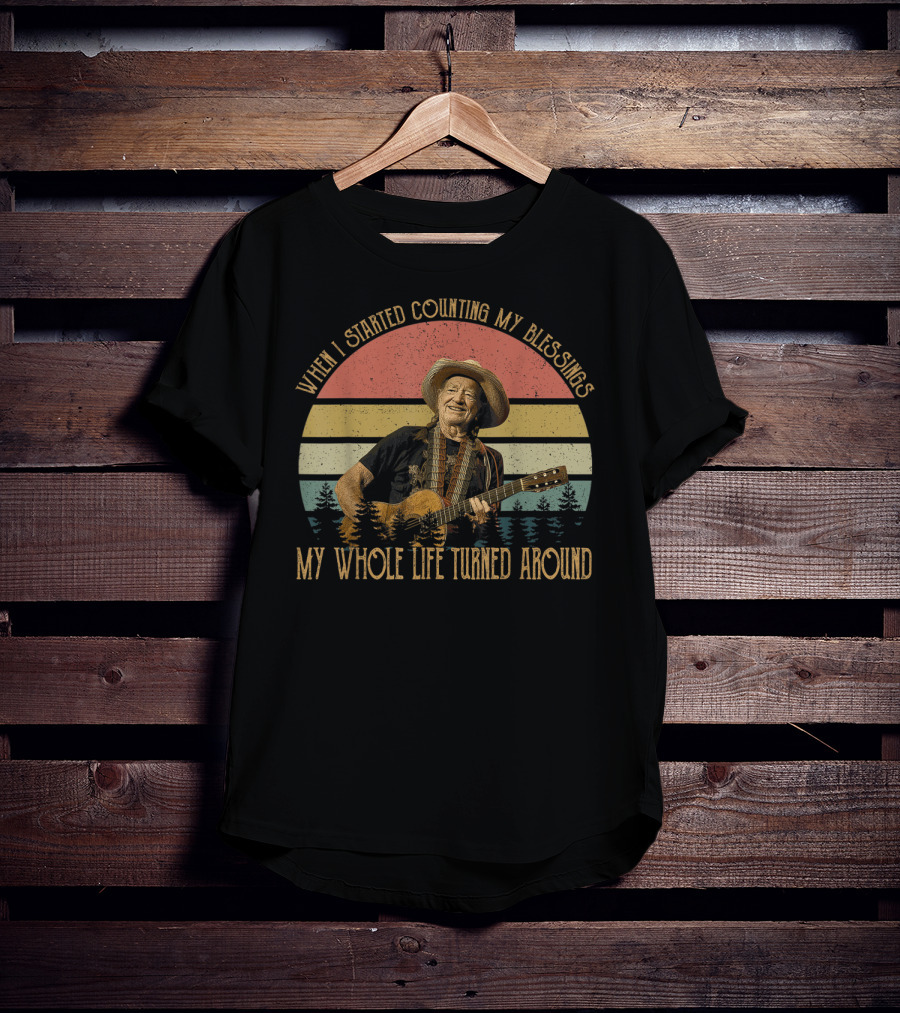 Willie Nelson Vintage Legends Live Counting My Blessings Whole Life Turned Around T-Shirt