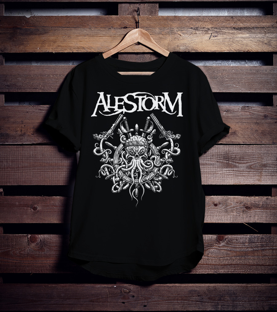 ALESTORM Pirate Kraken Crossed Guns And Swords T-Shirt