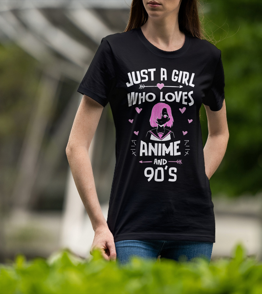 Just A Girl Who Loves Anime And 90's Anime Aesthetic T-Shirt