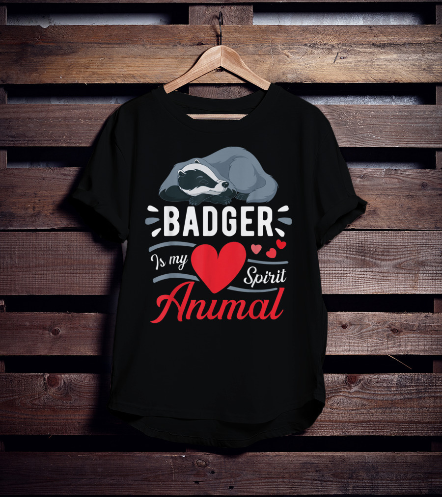 Badger Is My Love Spirit Animal Cute Badger Sleeping T-Shirt