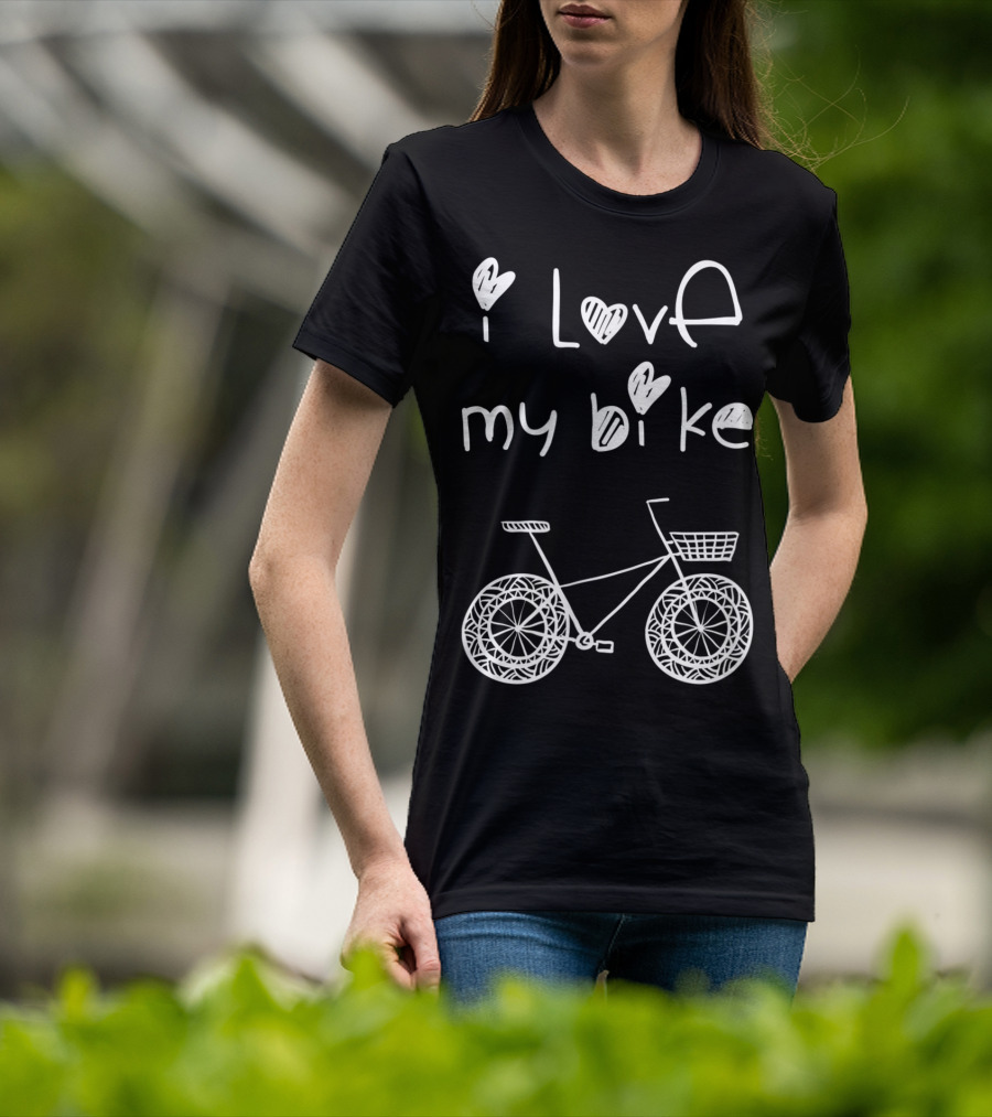 I Love My Bike Vintage Bicycle Biking T-Shirt