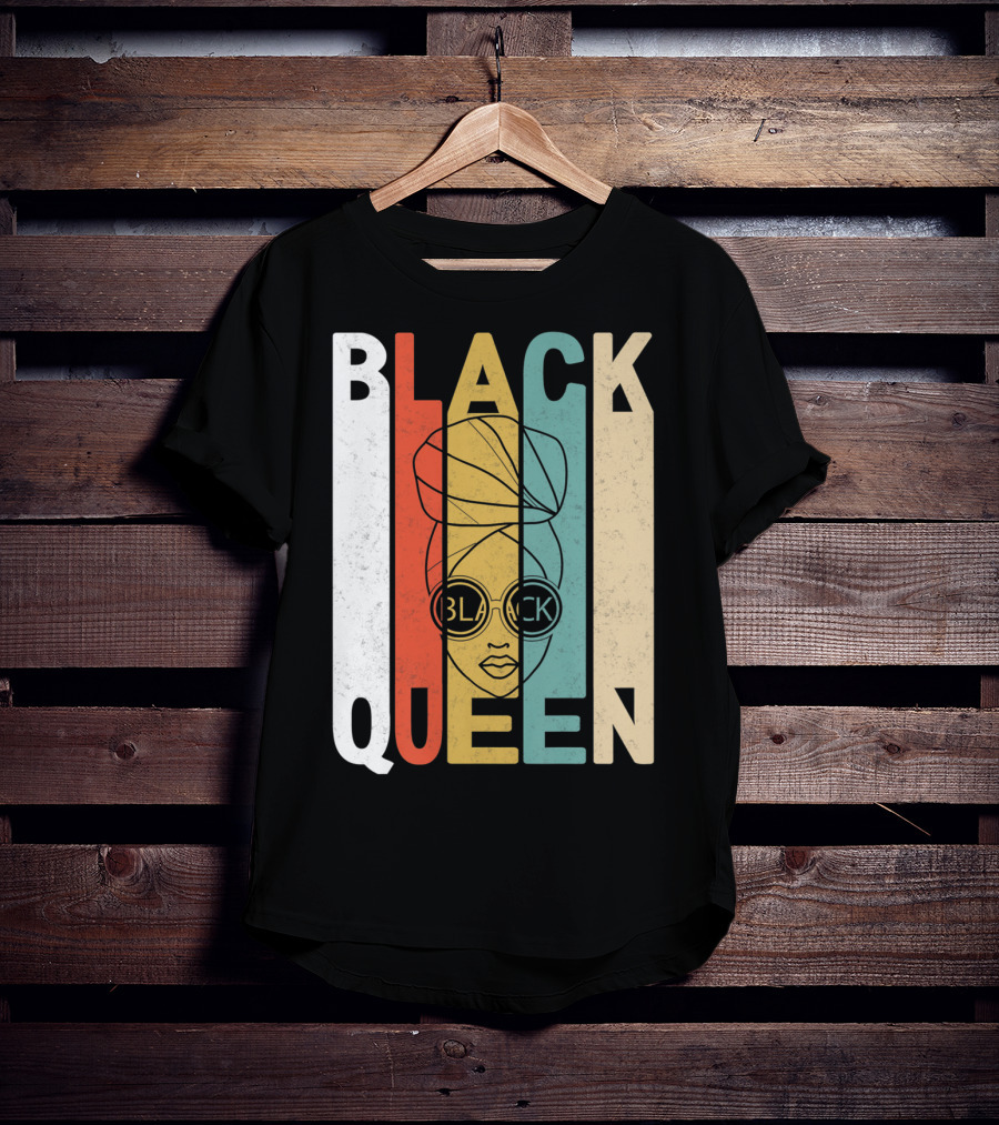 BLACK QUEEN Afro Headwrap Sunglasses T-Shirt