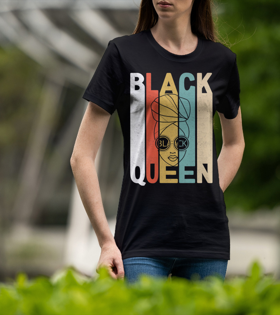 BLACK QUEEN Afro Headwrap Sunglasses T-Shirt