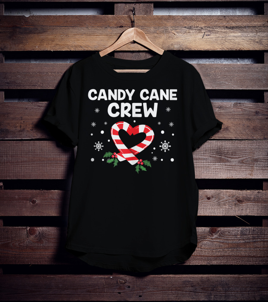 Candy Cane Crew Christmas Heart Snowflakes Sweets Family E2 T-Shirt