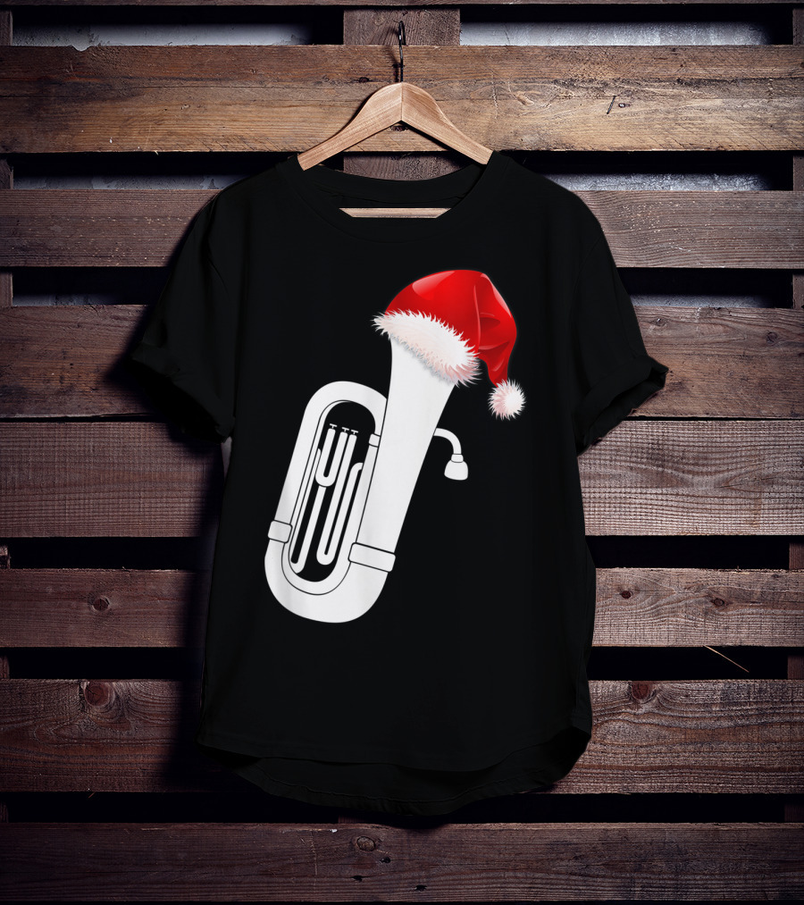 Christmas Tuba Santa Band Players Festive Holiday Instrument T-Shirt