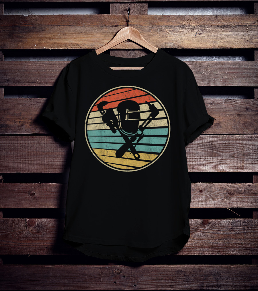 Cool Vintage Welding Helmet Wrench Torch Retro 70S 80S T-Shirt