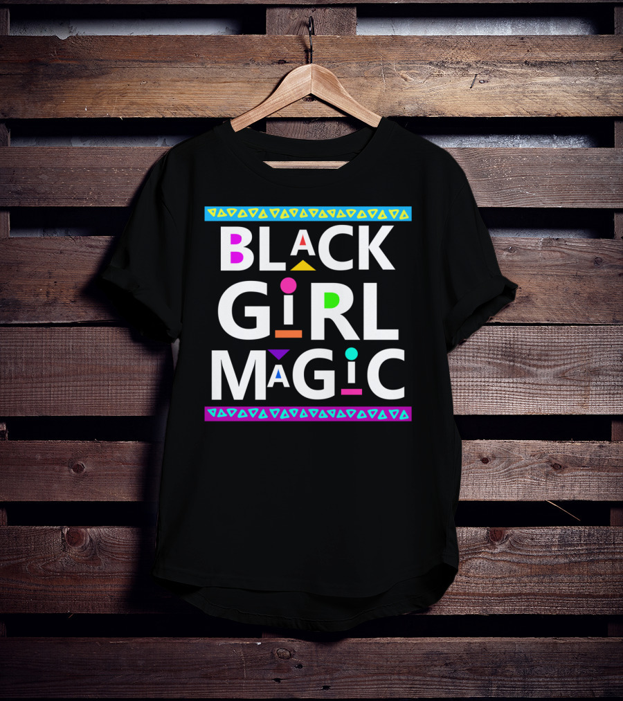 Black Girl Magic Dashiki Style With Colorful Accents T-Shirt