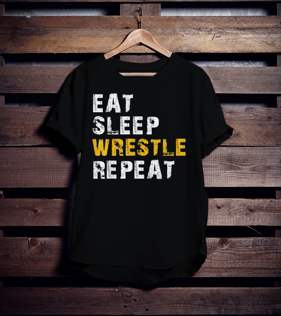 Eat Sleep Wrestle Repeat Wrestling Lifestyle T-Shirt