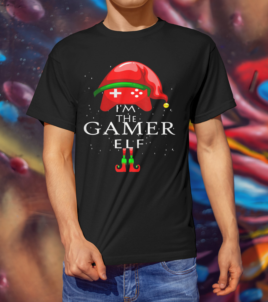I'm The Gamer Elf Controller Hat And Shoes T-Shirt