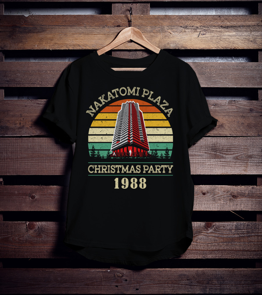 Nakatomi Plaza Christmas Party 1988 Retro Men Boy Pop Culture T-Shirt