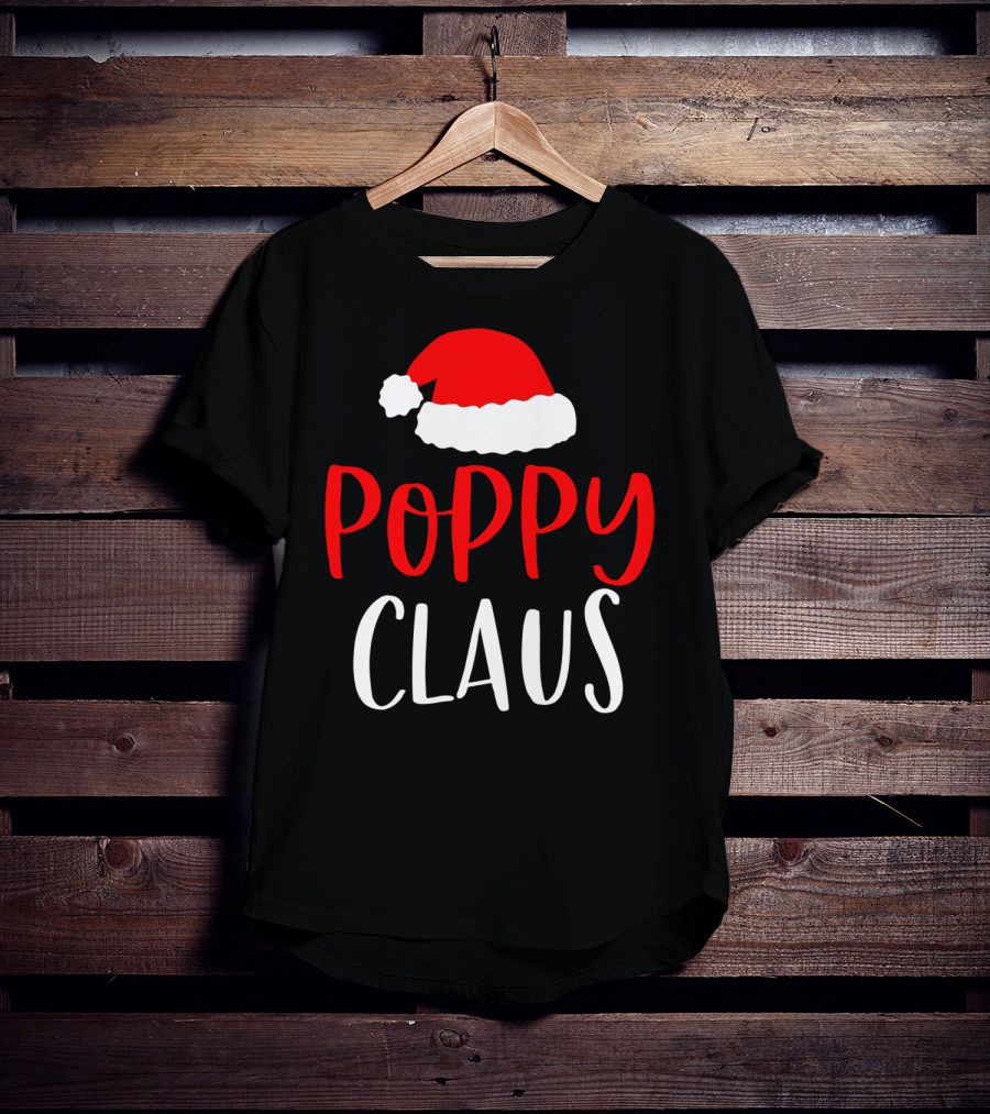 Poppy Claus Funny Christmas Santa Hat T-Shirt