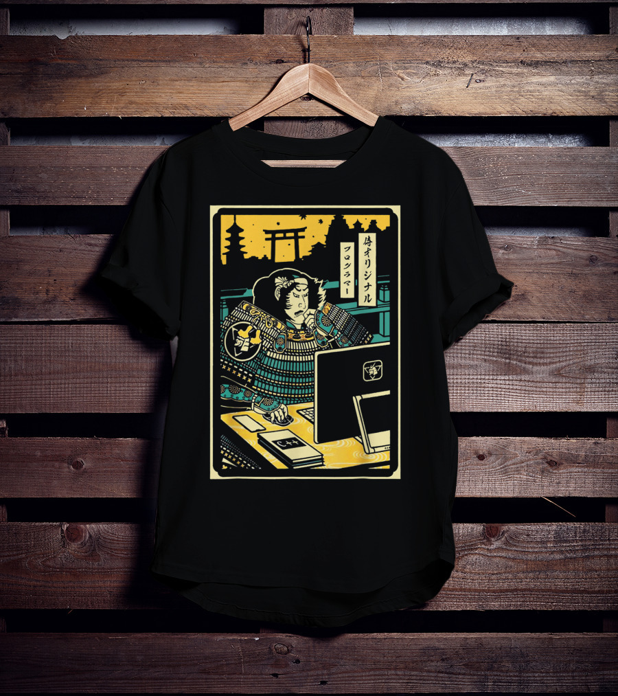 Original Samurai Warrior Programmer Computer T-Shirt