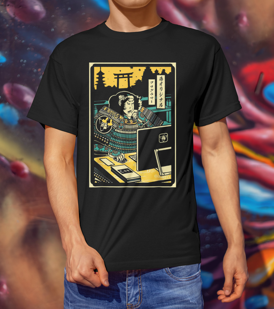 Original Samurai Warrior Programmer Computer T-Shirt