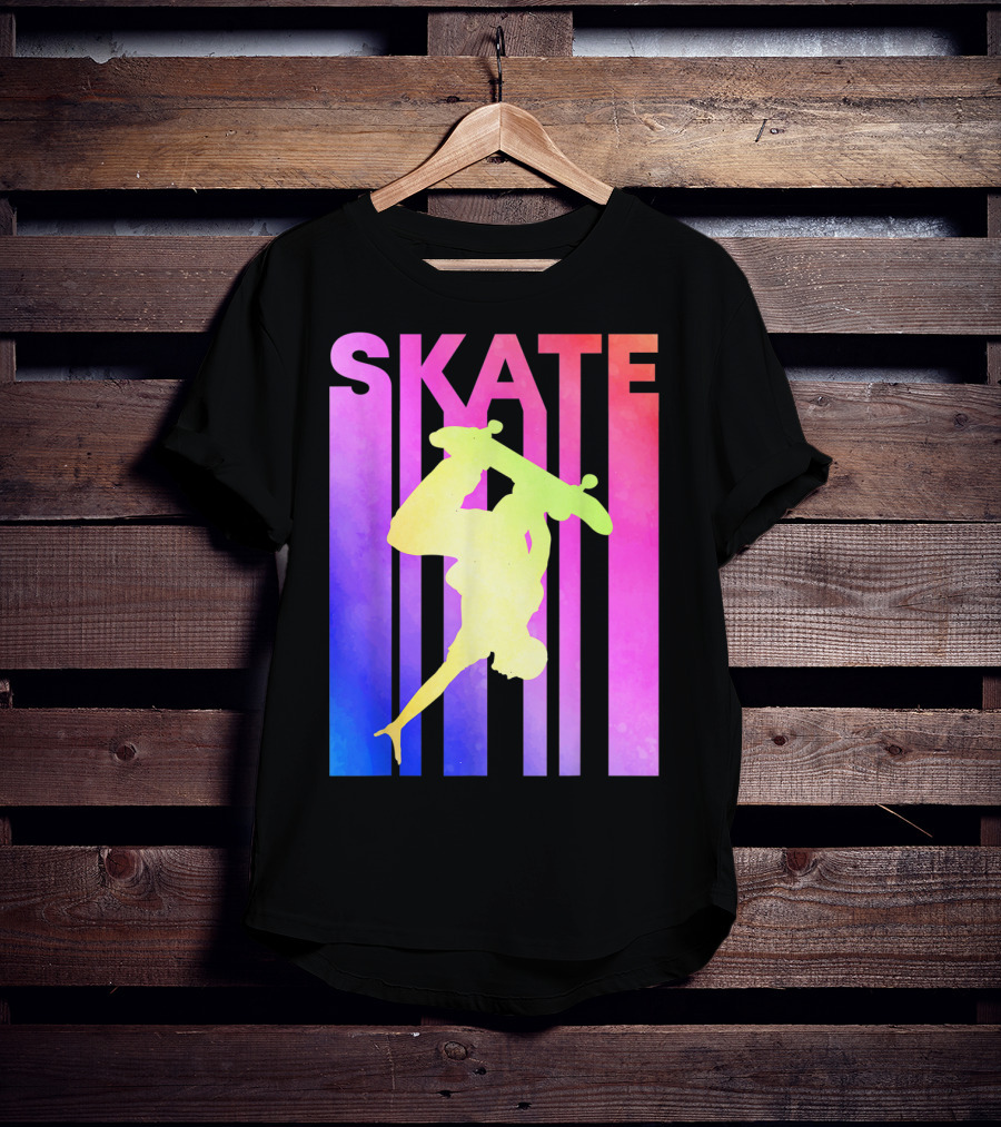 SKATE Retro Skateboard Backflip Vintage T-Shirt