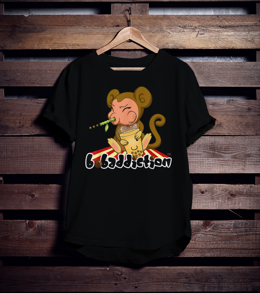Bobaddiction Boba Bubble Tea Year Of The Monkey Chinese T-Shirt