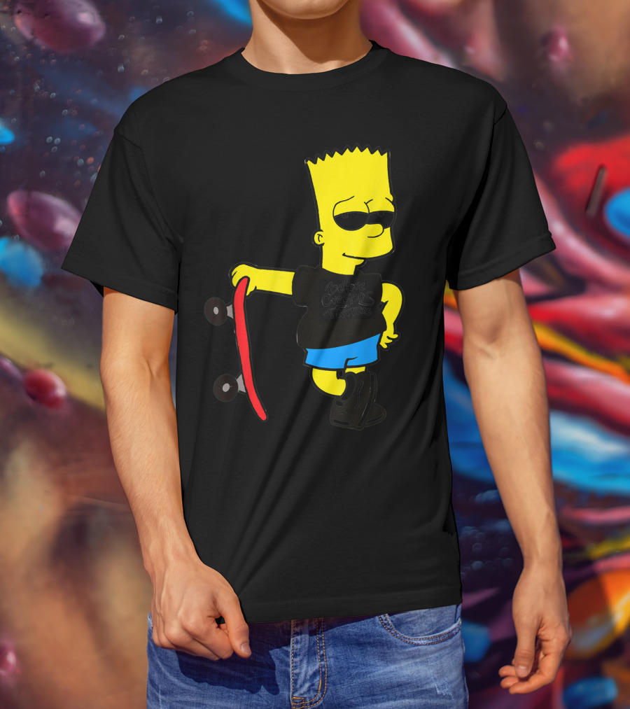 Bsbct Before Crayons Tattoos Bart Skateboard T-Shirt