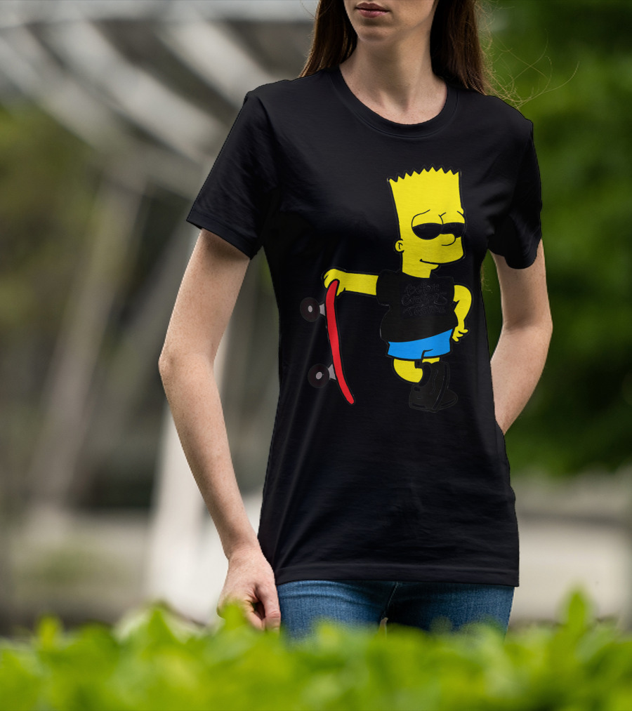 Bsbct Before Crayons Tattoos Bart Skateboard T-Shirt