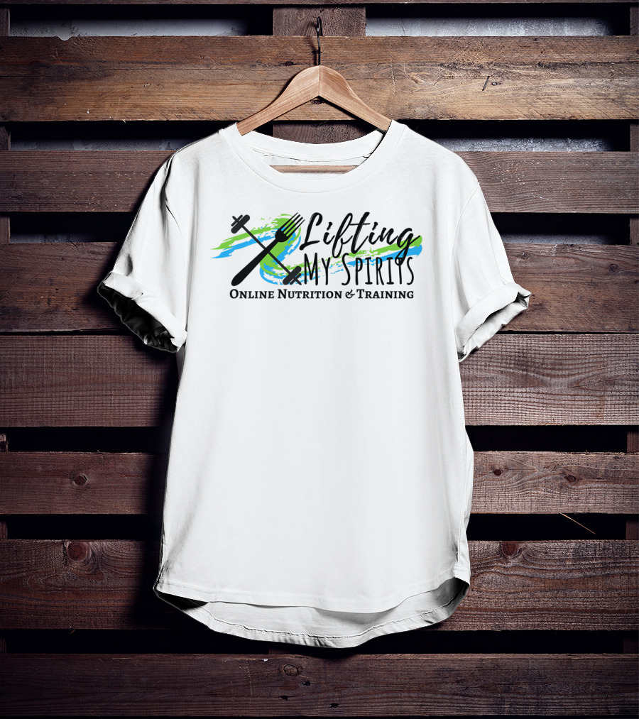 Crew Neck Light Colors Lifting My Spirits Online Nutrition And Training T-Shirt