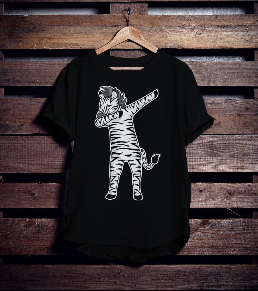 Dabbing Zebra Cool Dancing Equids Fun T-Shirt