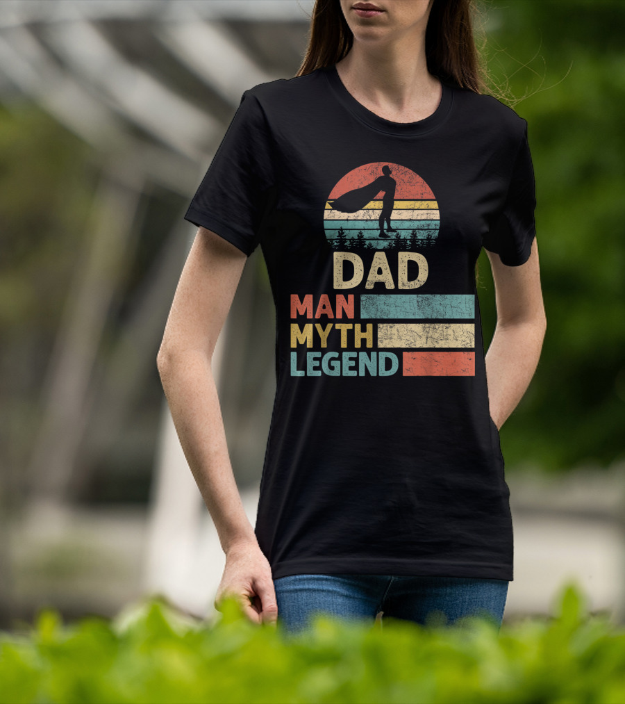 Dad Man Myth Legend Vintage Retro T-Shirt