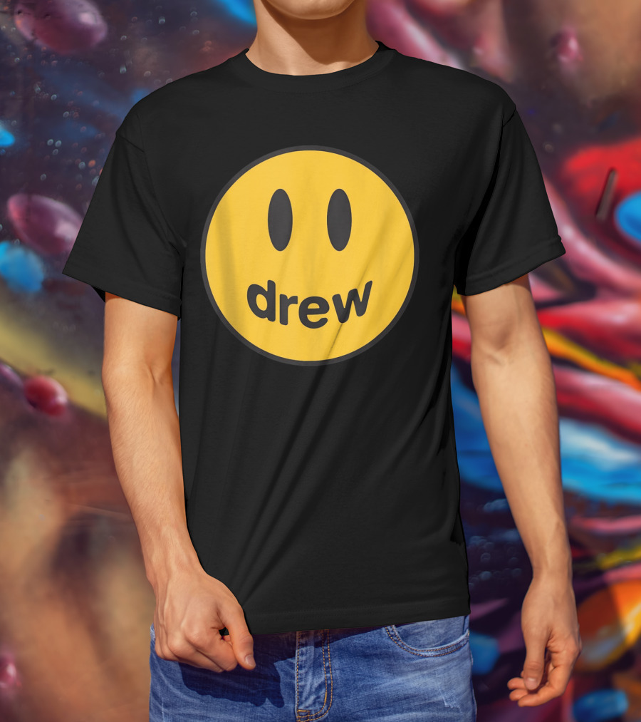 Drew Yellow Smiley Face Icon T-Shirt