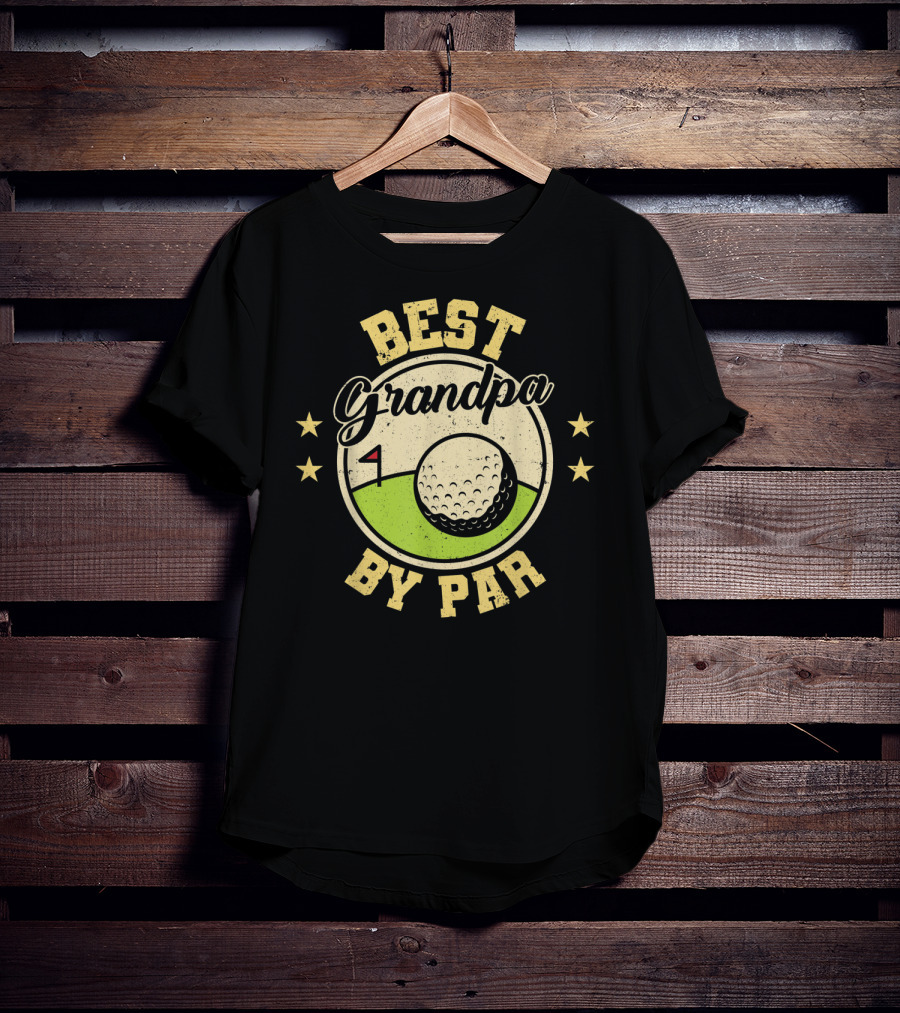 Best Grandpa By Par Funny Father's Day Golf Lovers T-Shirt