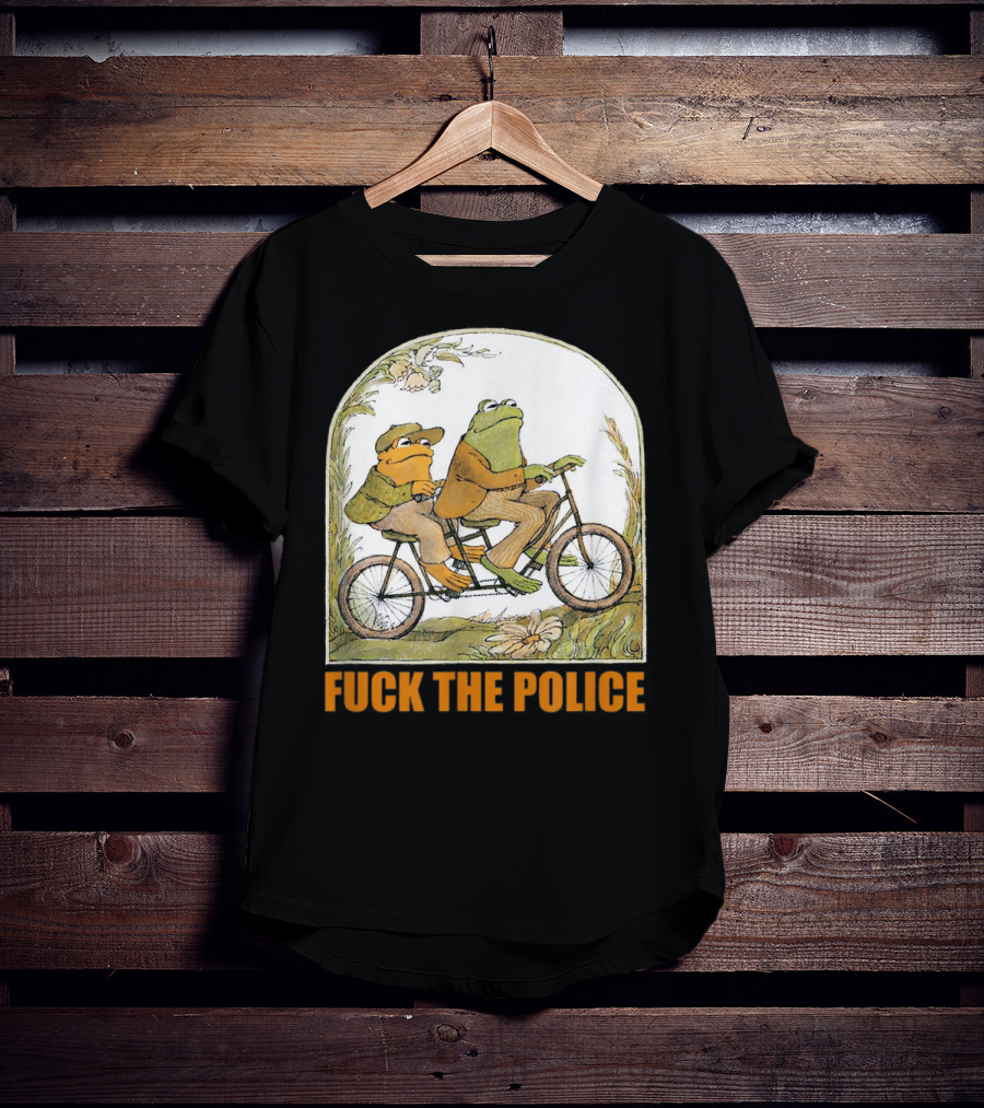 Funnyfrog And Toad Fck The Police Tandem Bicycle Adventure T-Shirt