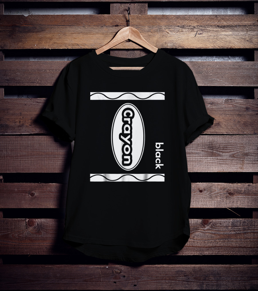 Black Crayon Box Halloween Costume TWH Crayon Black T-Shirt