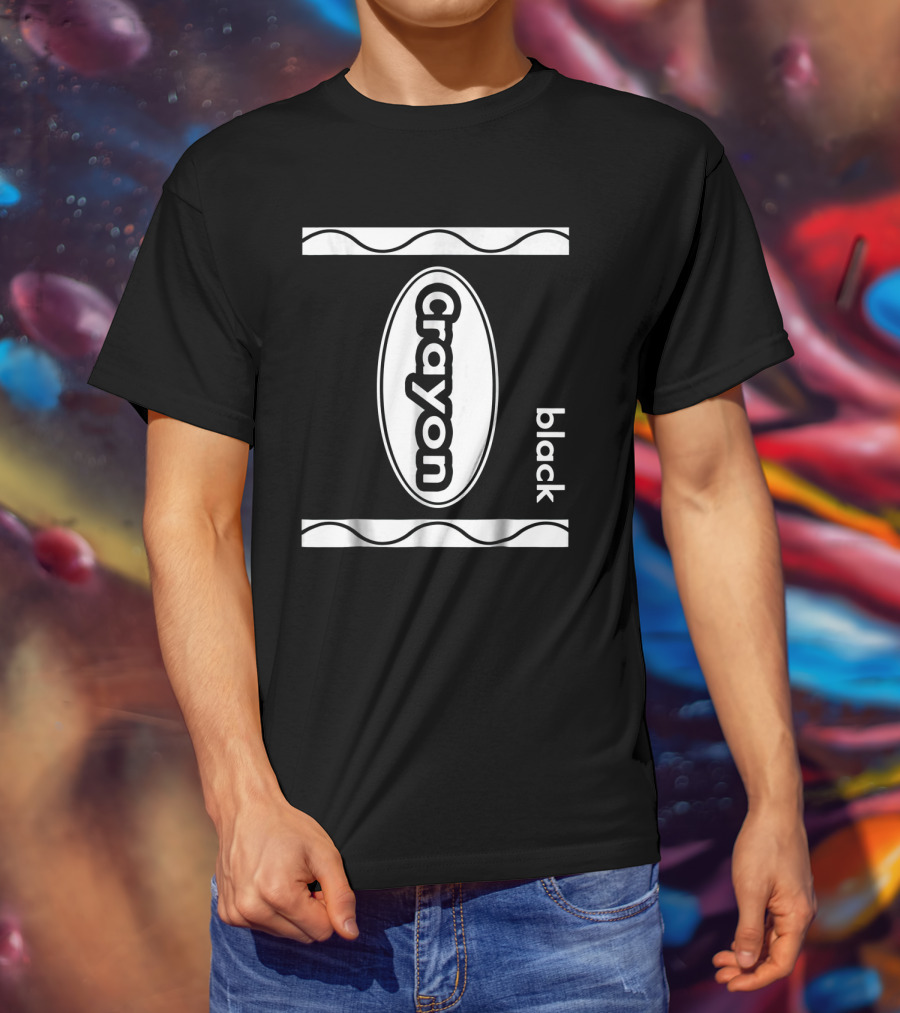 Black Crayon Box Halloween Costume TWH Crayon Black T-Shirt