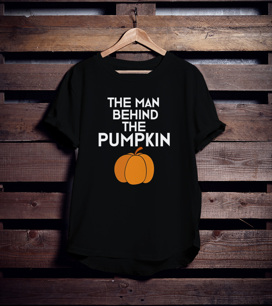 Funny Dad To Be Halloween The Man Behind The Pumpkin T-Shirt