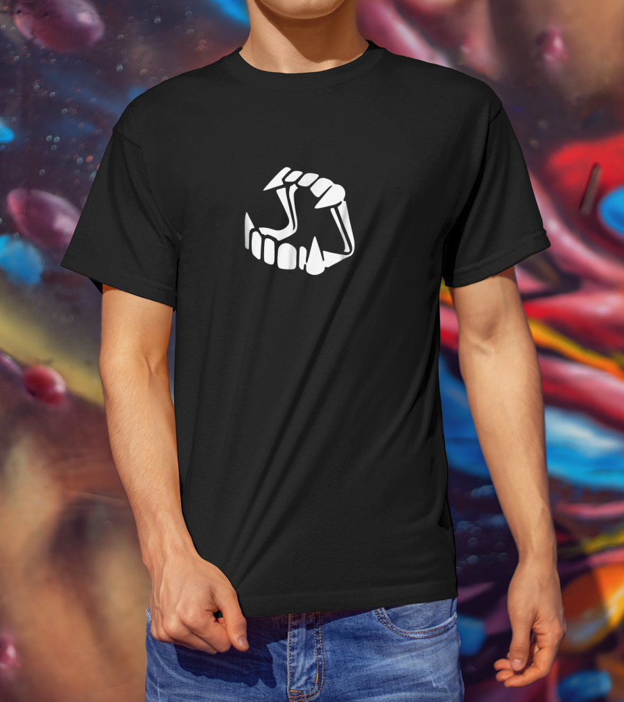 Funny Vampire Teeth Plastic Horror False Fangs T-Shirt