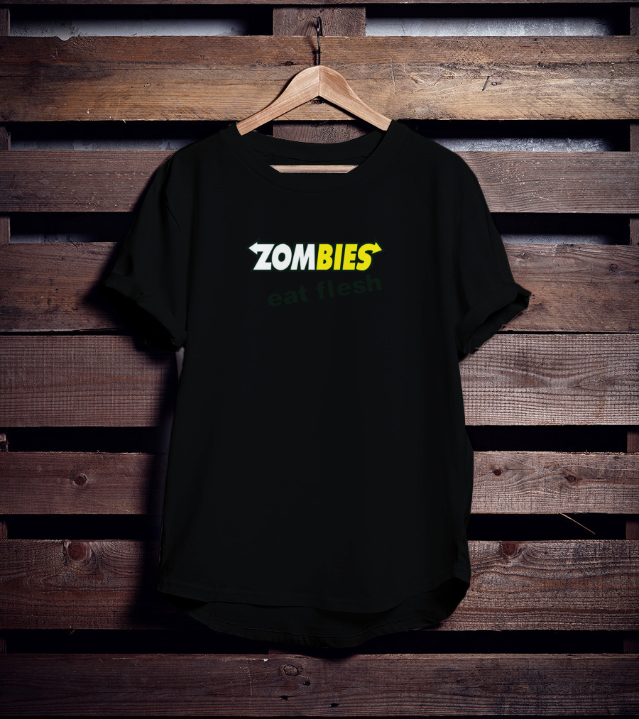 Zombies Eat Flesh Funny Halloween Scary Food T-Shirt