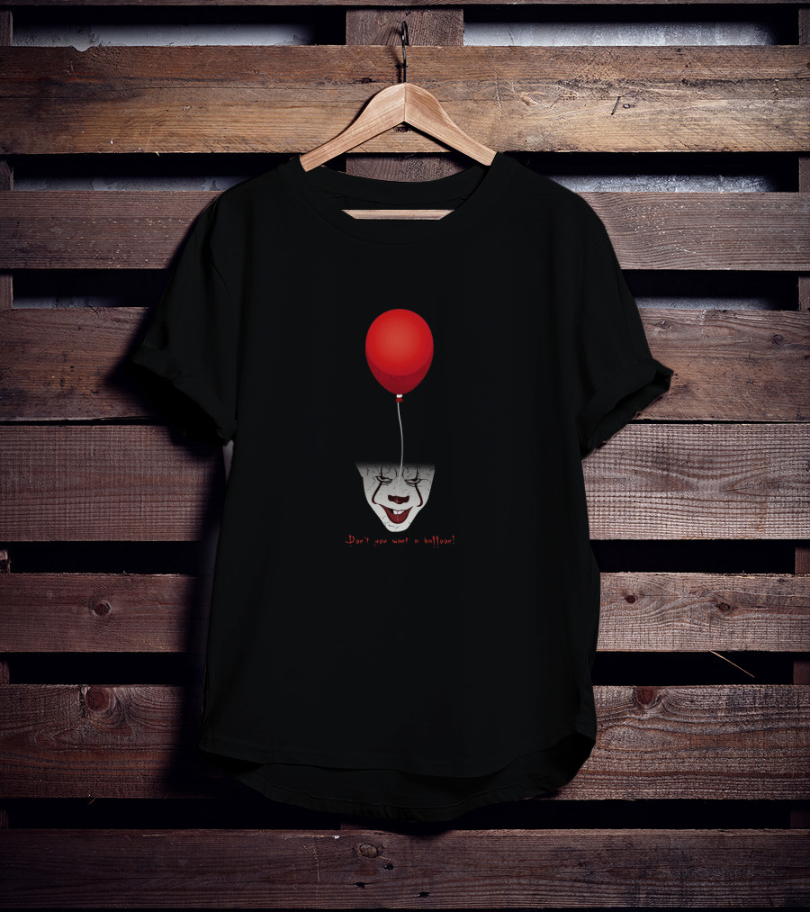 Pennywise Red Balloon Horror Don’t You Want A Balloon T-Shirt