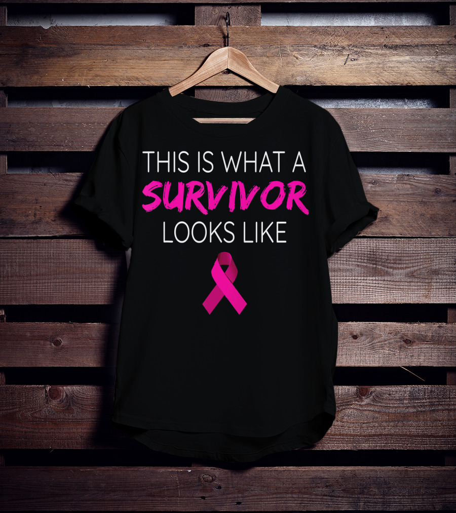 This Is What A Survivor Looks Like Breast Cancer Awareness Pink T-Shirt