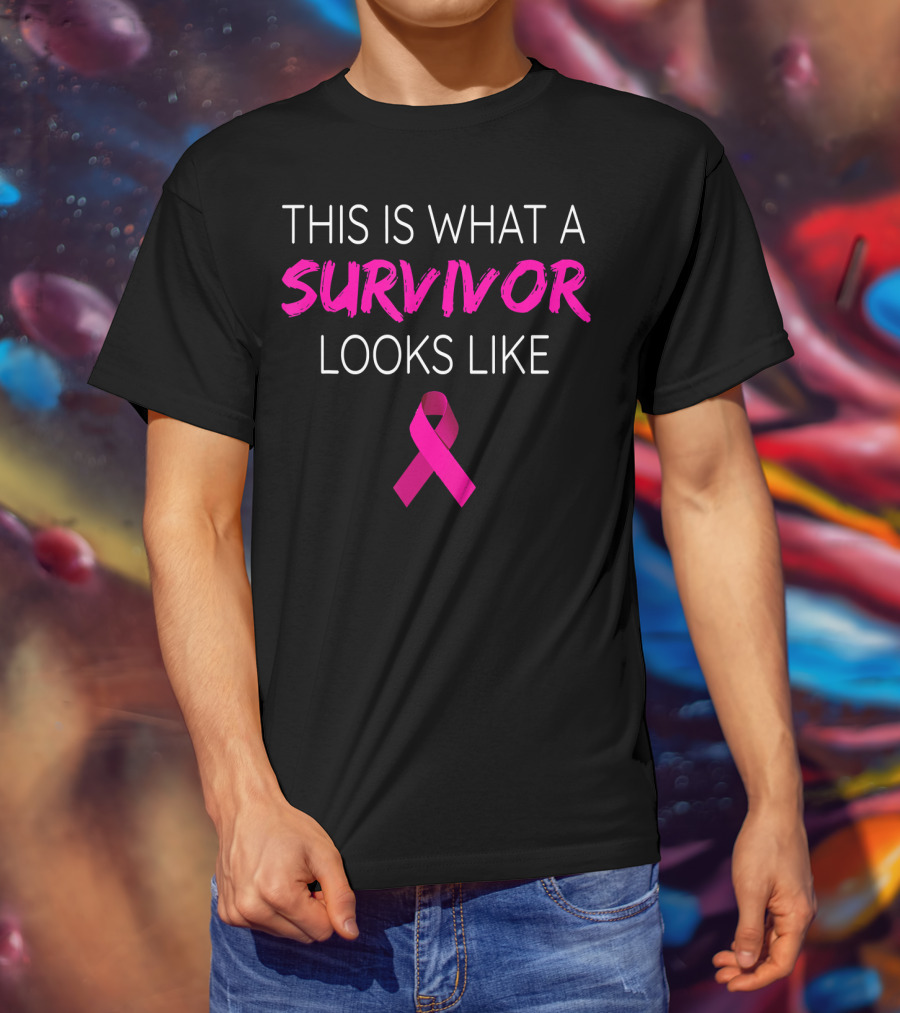This Is What A Survivor Looks Like Breast Cancer Awareness Pink T-Shirt
