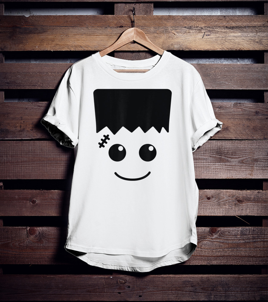 Frankenstein Cute Face Halloween Monster Fun T-Shirt